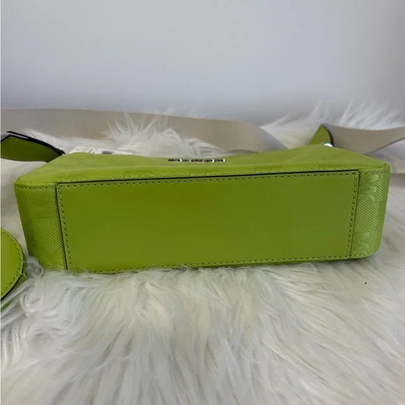 Michael Kors Lime Green Crossbody Bag Trio Jet Set Travel - Picture 11 of 16